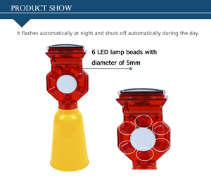 Luce di Segnalazione d'Emergenza Lampeggiante, Batteria Ricaricabile 2*1.2V, Dimensioni 21*9cm, Luce di Avvertimento per Barriere Stradali per la Sicurezza alla Guida - Product Image 6
