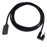 Factory 10Gbps 4K 60Hz USB 3,1 Cable de extensión de montaje en panel de tipo de ángulo recto de 90 grados de montaje en panel de USB-C