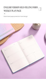 Nuevo cuaderno planificador semanal con espiral, calendario diario <span class=keywords><strong>de</strong></span> relleno automático en inglés, cubierta <span class=keywords><strong>de</strong></span> cuero PU, encuadernación <span class=keywords><strong>de</strong></span> costura para uso escolar - Product Image 4