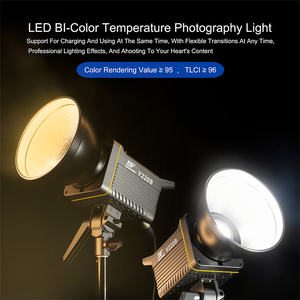 Lampe LED bicolore 220W pour tournage vidéo et photographie sur caméra, très vendue sur <span class=keywords><strong>TikTok</strong></span> en 2024, plage de couleurs 2700-6500K - Product Image 2