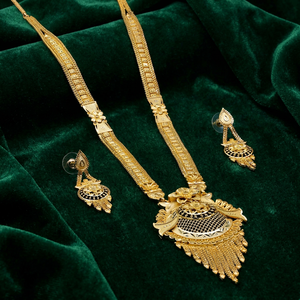 Juego de Joyería Tradicional de Moda con Collares de Oro Micronizado de 14K, 18K y 24K al por Mayor, Juego de Joyería con Diseño Floral Chapado en Oro Micronizado - Product Image 1