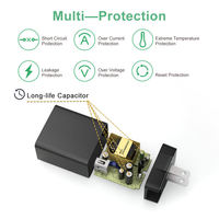 Merryking en stock certifié UL FCC 5V 2A double chargeur USB pliable Pin chargeur bloque USB mini chargeurs portables pour banque d'alimentation