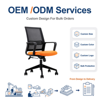 Chaise de bureau ergonomique pivotante en maille de nylon moderne, idéale pour le télétravail, vente directe usine