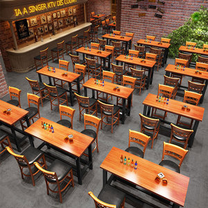 Sillas de Comedor de Madera Maciza al por Mayor, Taburetes de Bar Estilo Americano, <span class=keywords><strong>Muebles</strong></span> de Restaurante de Madera Estilo Retro - Product Image 4