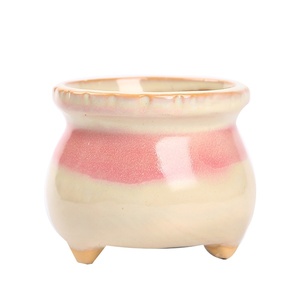 3A54-Pink série pots de fleurs en céramique coréen mignon frais décoration de la maison créatif succulent plante fleur dispositif - Product Image 1