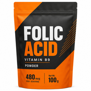 Acide folique en vrac, antioxydant, vitamine B9, poudre instantanée sans gluten, riche en protéines, pour hommes et femmes, vente chaude - Product Image 1