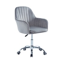 WDY Vente en gros de chaise de bureau douce et confortable fauteuil rotatif chaise de bureau à domicile en velours rose pour filles