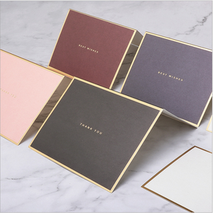 Carte de remerciement de luxe élégante de haute qualité pour les petites entreprises, personnalisée avec logo, cartes d'invitation avec feuille d'or, carte de remerciement - Product Image 2