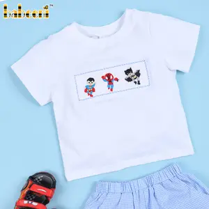 Juego de 2 piezas de personajes de DC Smocked para niño, OEM ODM, personalizado, hecho a mano, fabricante al por mayor, BB3270