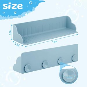 Inthetrend Écologique, Plateau de jeu et de rangement pour baignoire en silicone de qualité alimentaire, avec ventouses antidérapantes - Product Image 2
