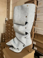 Bottes pour femmes IDOIT, très vendues, en cuir PU, bout pointu, au-dessus du genou, bottes hautes pour femmes, bottes de créateur