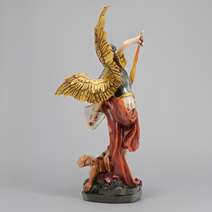 Productos en Stock, Estatuas Religiosas Católicas de Resina, Adornos Cristianos de Pascua, Estatua de San Miguel Derrotando al Diablo en Acabado Pintado - Product Image 5