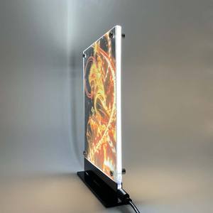 Póster retroiluminado Led Demon Slayer Anime Night Light para regalo de cumpleaños Dormitorio Nightlight Game Room Deco Lámparas de mesa Sign Rengoku - Product Image 4