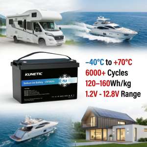 Batterie au sodium de remplacement 12,8 V 100 Ah avec BMS Bluetooth, charge 3C, -40°C ℃   Faible température IP67 pour camping-car solaire <span class=keywords><strong>ESS</strong></span> - Product Image 2