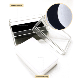 <span class=keywords><strong>Gaby</strong></span> Fashion - Nueva Oferta: Bolsa de Terciopelo para Joyería, Caja Transparente para Guardar Anillos de Nariz y Pendientes de Peluche - Product Image 2