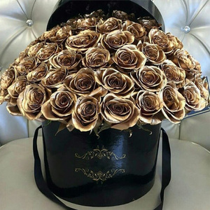 Hộp Đóng Gói Quà Tặng Hoa Hồng Tròn Hộp Hoa Bán Buôn Hộp Giỏ Đựng Quà Màu Đen Sang Trọng Có Cửa Sổ Trong Suốt - Product Image 5