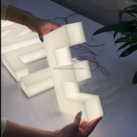 Lettres LED en acrylique éclairées sur tout le côté, longue durée de vie, pour enseigne murale extérieure d'hôtel