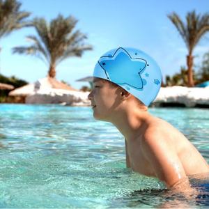 Custom Xinyixuan CAP400 Silicone Printed <b>Swimming</b> <b>Cap</b> for Children Waterproof Long and Short Hair - Product Image 3