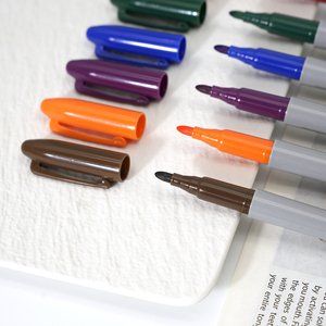 Marqueurs permanents 12/24 couleurs, stylos marqueurs artistiques, encre à séchage rapide, imperméable, non toxique, pour le bois, la céramique, le bricolage, les travaux manuels personnalisés - Product Image 3