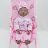 Muñecas de bebé Reborn hechas a mano de 12 pulgadas, juguete de bebé realista, chica negra bonita, vinilo, regalo para recién nacido