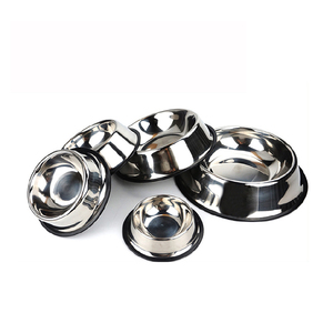 Stylish Stainless Steel <strong>Dog</strong> <strong>Bowls</strong> with Anti-Skid Rubber Base <strong>Rounded</strong> Non-Slip Feeders for Water Food Small Stackable Water <strong>Bowl</strong> - Product Image 3