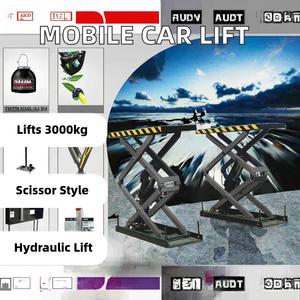 Lève-voiture hydraulique à ciseaux portable à double cylindre Yishun QTY-6130D avec garantie de 12 mois et capacité de 3 tonnes - Product Image 3
