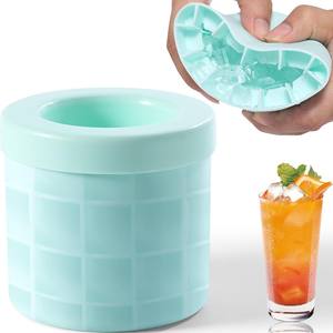 Raybin Moule à glaçons en silicone <span class=keywords><strong>de</strong></span> qualité alimentaire, 4/6/8 compartiments carrés, 15/37 grilles, pour glaçons nid d'abeille et crème glacée, capacité 600 ml, durable, utilisation manuelle - Product Image 5