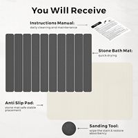 Tapis de sol gris pliable super absorbant antidérapant à séchage rapide tapis de bain en pierre de terre de diatomée pour salle de bain cuisine baignoire