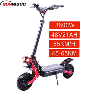 Dual Motor 3600W Electric Scooter Max 65km/h Off-road E Scooter 48V21Ah Max Mileage 60Km Electric Foldable Scooter