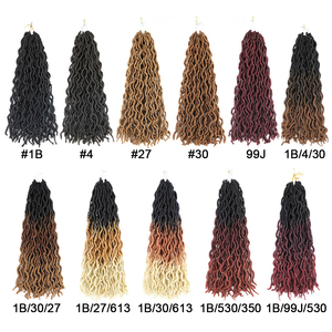Extensiones de Cabello Trenzado Estilo Rastas <span class=keywords><strong>Gitanas</strong></span> Largas para Cabello Africano, Ombre Goddess Faux Locs, Vendedores de Aliexpress - Product Image 6