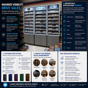 Nouveau présentoir de vente au détail spécialisé pour magasins de tabac, armoire distributeur de cigarettes pour étagères de boutiques de tabac - Product Image 2