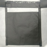 Sac de plage à Logo imprimé, 3 pièces, grand, moyen, petit, sac de Shopping Aloha Loa hawaïen, fourre-tout Tyvek noir avec fermeture éclair
