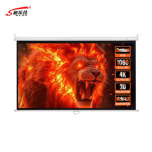 <span class=keywords><strong>Écran</strong></span> de projection manuel de 100 pouces, compatible 4K 3D HD, <span class=keywords><strong>pour</strong></span> salon, compatible avec tous les types de projecteurs - Product Image 1
