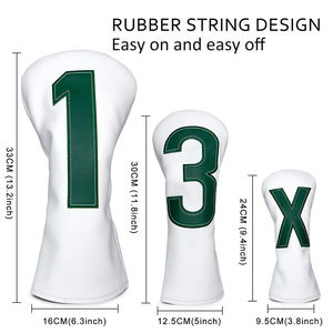 High Quality Embroidery Design Golf Club <b>Head</b> <b>Covers</b> Customize Big Number Wood <b>Cover</b> Rubber String and Golf <b>Head</b> <b>Cover</b> - Product Image 2
