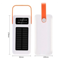 Boîte de batterie solaire grande capacité 70000mAh avec 3 câbles intégrés et lampe torche pour les voyages en plein air