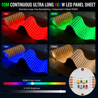 Panneau LED flexible RGBW 24V, 10M continu, sans chute de tension, SMD2835 indépendant pour enseignes lumineuses en onyx et marbre pour hôtels