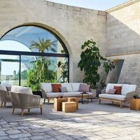 Ensemble de canapés de jardin en rotin Ensemble de canapés de jardin en rotin Meubles de patio en rotin d'extérieur avec table basse