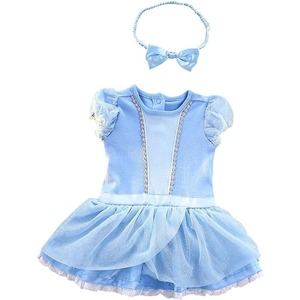 Costume da Principessa per Festa di Carnevale, Tutina Intera con Fascia per Capelli, Verde, per Halloween e Compleanni - Product Image 3