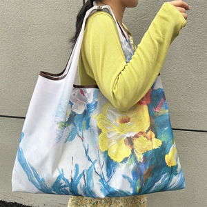 Borsa da Shopping Pieghevole Ecologica in Poliestere, Portatile, Grande Capacità, con Logo Stampato - Product Image 2