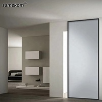 Portes de maison en fer aluminium verre écran de douche sécurité double pli coulissant en aluminium poignées intérieures charnières maison principale glissante