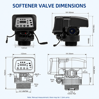 Vanne de contrôle pour adoucisseur d'eau industriel à haut débit 7000 L/h, régénération automatique, compteur numérique, fourniture OEM pour traitement de l'eau