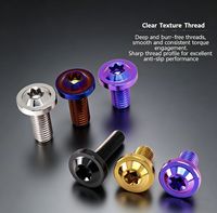 Vis à tête cylindrique en alliage de titane Gr5 TC4, anodisée couleur, à six pans étoilés, pour moto et vélo, fournie par l'usine BOJISHENG