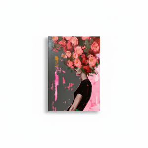 Floral Woman Portrait Canvas: Modern Abstract Wall Decor Art Print,<b>WRAPPED</b> CANVAS - Product Image 2