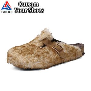 Popolari Pantofole Invernali <span class=keywords><strong>Pelose</strong></span> e Morbide per Coppie, <span class=keywords><strong>Ciabatte</strong></span> da Uomo, Pantofole da Donna Stile Coreano, Mezze Pantofole da Esterno - Product Image 1