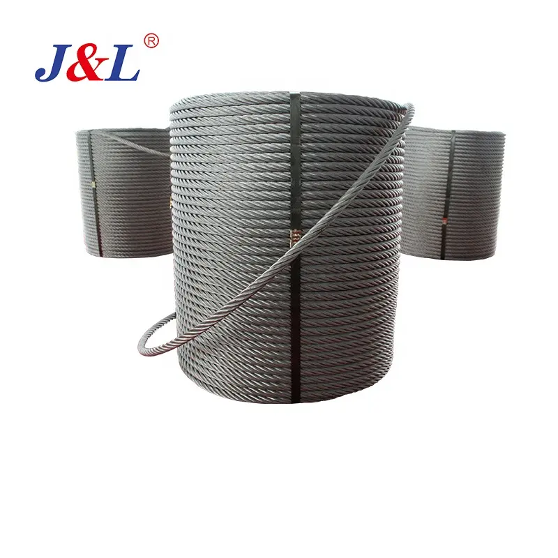 Julisling kabel kawat baja pemotong halus pelanggan GB konstruksi panas dicelup pesawat galvanis kabel 6*36WS + IWR