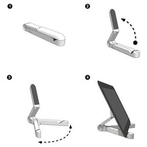High Quality Foldable Tablet Stand, Promotional Tech <b>Gift</b> for Trade Show, Custom Logo Portable Phone Holder Bulk Price - Product Image 2