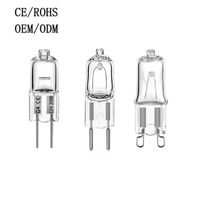 Best Selling Factory Cheap Price Halogen Bulb 6v 12v 120v 220v 230v 10w 20w 28w 35w 40w 42w 50w G4 G9 Halogen Lamp