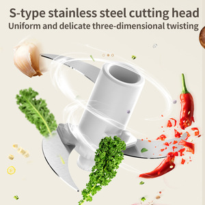 Broyeur d'ail électrique Mini hachoir <span class=keywords><strong>à</strong></span> chili domestique Machine alimentaire auxiliaire pour bébé Hachoir <span class=keywords><strong>à</strong></span> <span class=keywords><strong>viande</strong></span> pour la cuisine - Product Image 4