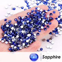 Non-Hotfix 3D Rond Transparent Strass Multi-Usage Fantaisie Alliage Métallique pour Robe De Danse et Ongles Strass Applique