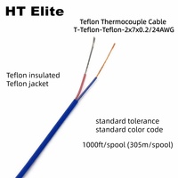 Câble de compensation de température haute performance T-2x7x0.2 24AWG Type T pour thermocouple, faible MOQ